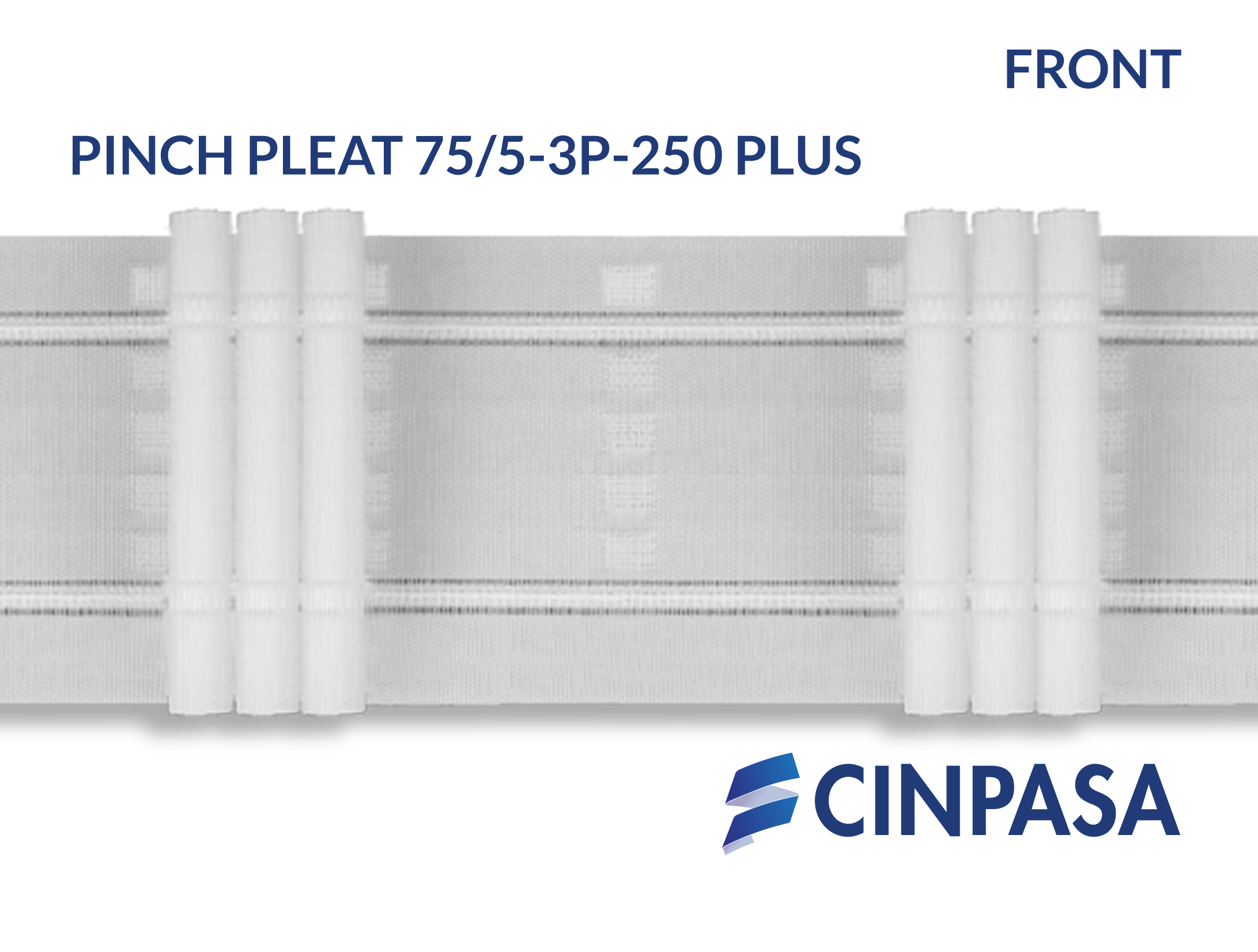  Cinta fruncidora Pinch Pleat - 3 Pliegues 